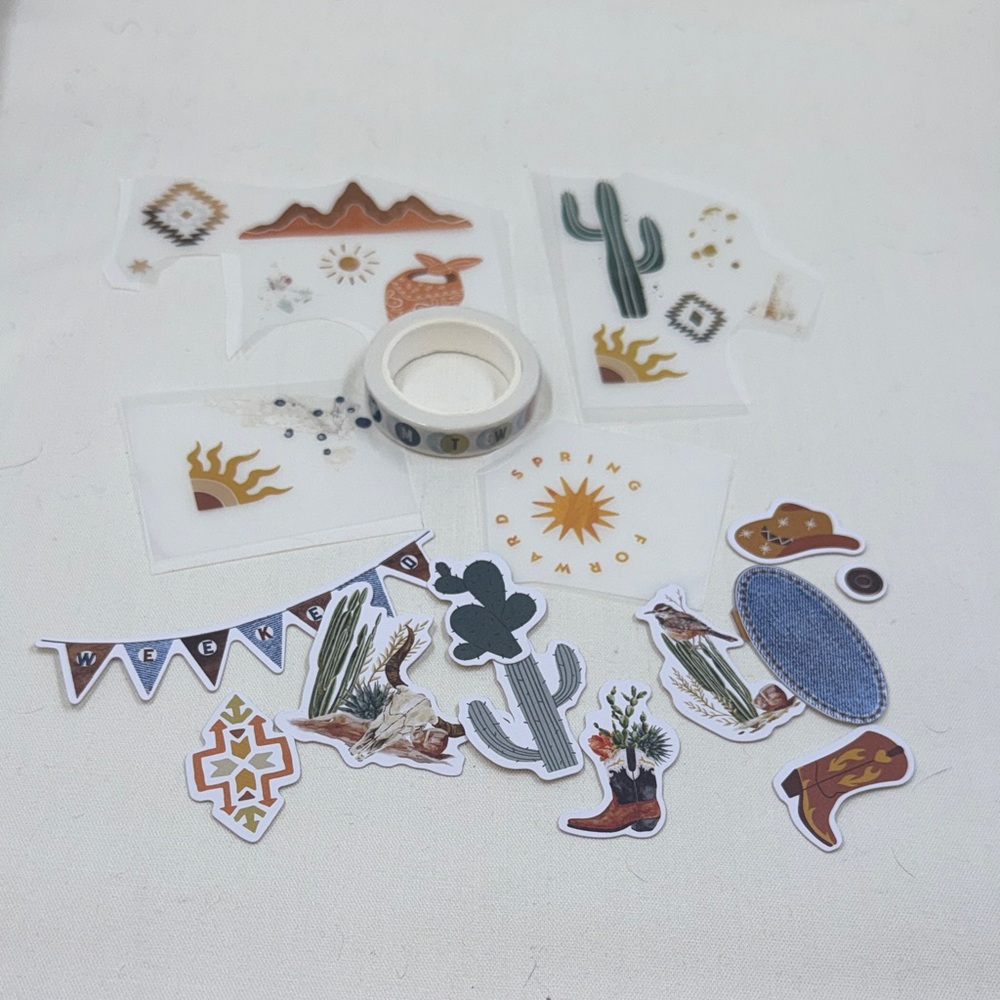 Cocoa Daisy- March Western Stationary Sticker Set- 15+ pcs *used - Picture 5 of 5